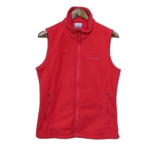 Columbia Bright Pink Fleece Vest - Picture 1 of 8